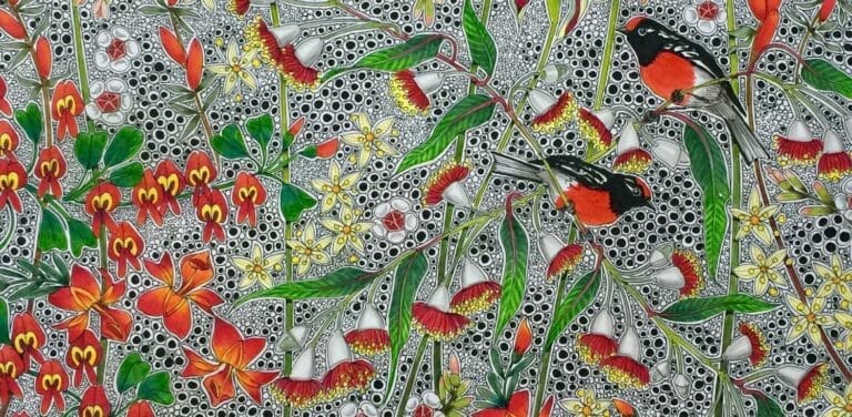 "Flornamental" Art Gallery - Robins Artwork by Hilde Ranson