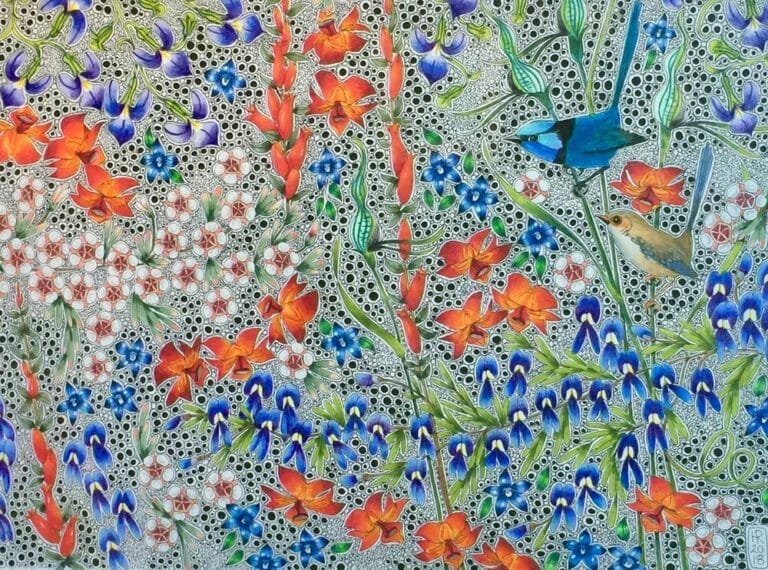 "Flornamental" Art Gallery - Wrens Artwork by Hilde Ranson