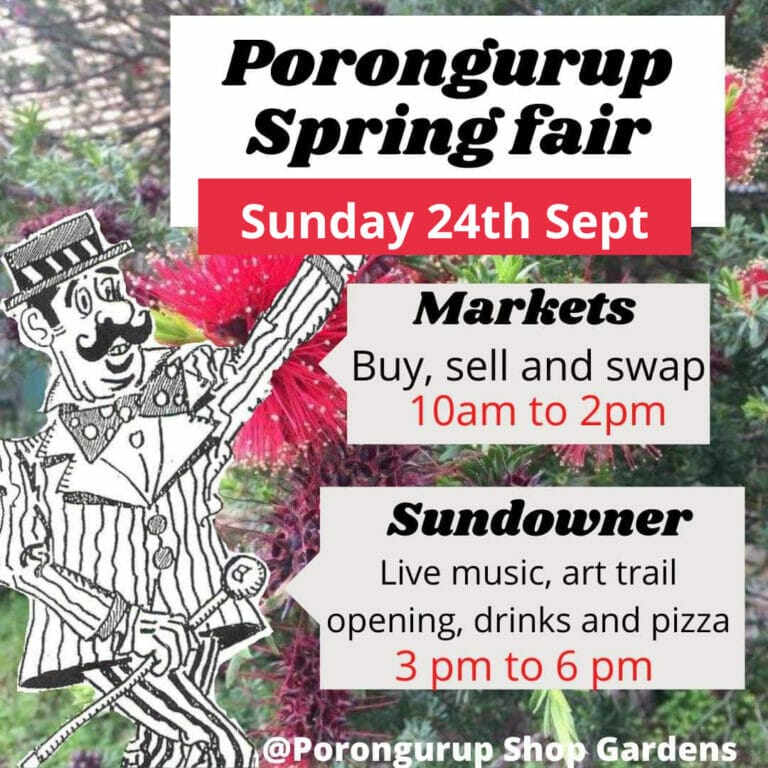 Porongurup Spring Fair 24 Sep 2023 at the Porongurup Shop